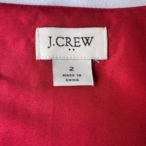 J. Crew Factory Satin Back Crepe Button - Front Blouse - Picture 9 of 10